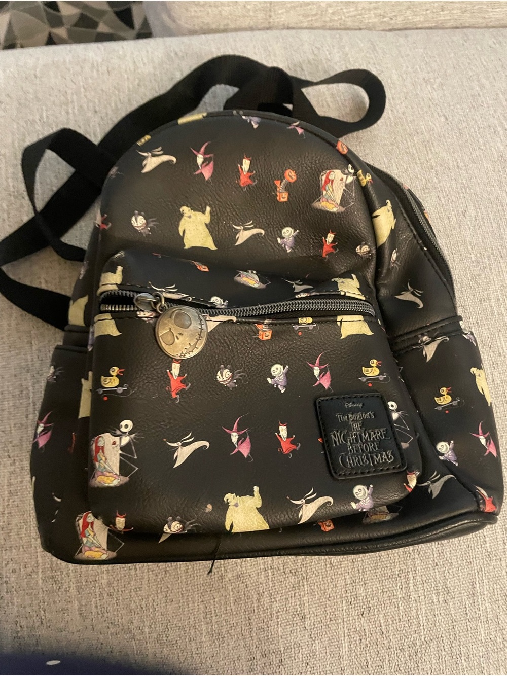 The Nightmare Before Christmas Mini Backpack - Black Character Print